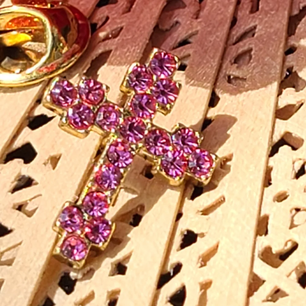 Cross Pin pink - Picture 2 of 12